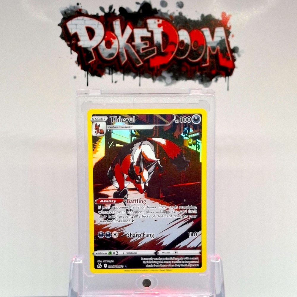 Pokémon TCG Thievul Crown Zenith: Galarian Gallery GG17/GG70 Regular Ultra Rare